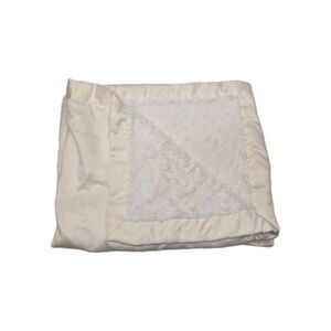 Tiddliwinks White Cream Satin Trim Minky Plush Soft Lovey Baby Security Blanket